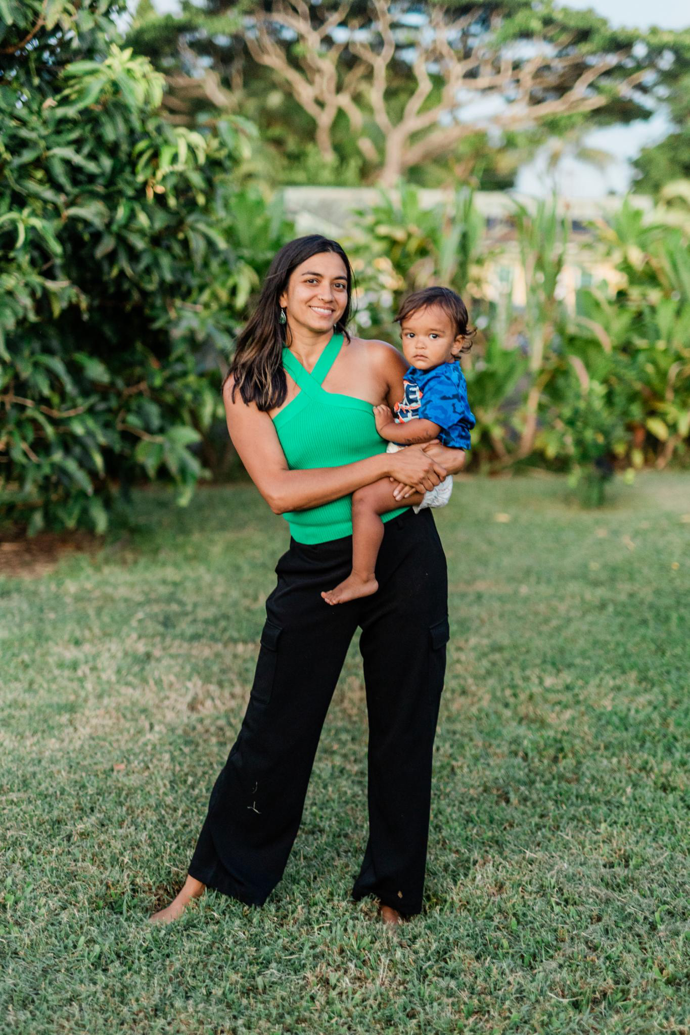woman with child on hip